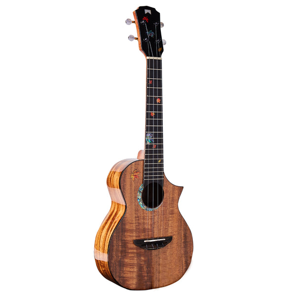 MrMai MC-60 Ukulele Concert Solid Koawood Handcraft 4 Strings guitar Gloss Finish With Hardcase