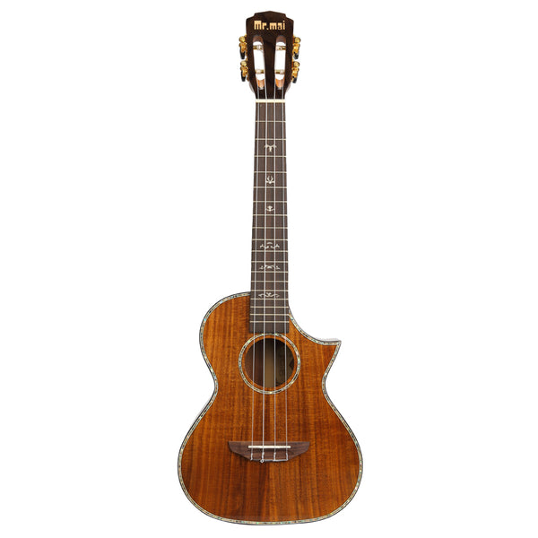 MrMai MC-30 Tenor Ukulele 26 Inch All Solid Koa wood Gloss Finish With Hard Case