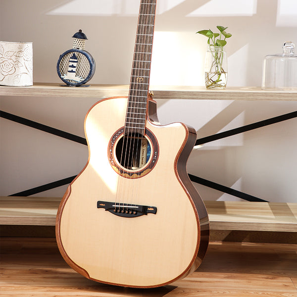 Twelve Constellations Top Solid Spruce 41 Inches Acoustic Guitar with Accessories Gloss Finish