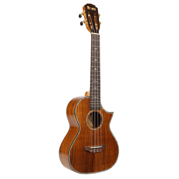 MrMai MC-30 Tenor Ukulele 26 Inch All Solid Koa wood Gloss Finish With Hard Case