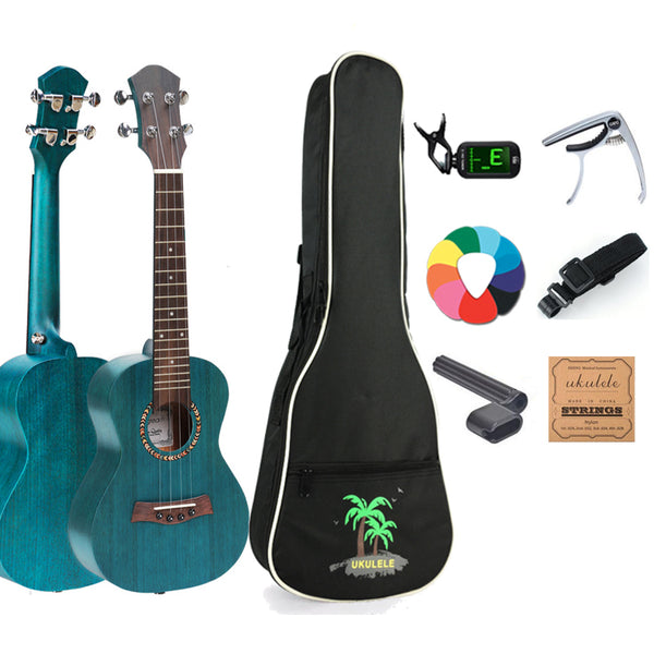 Concert/Tenor Colorful Ukulele 23/26 Inch Solid Mahogany With Bag,tuner,strap,capo