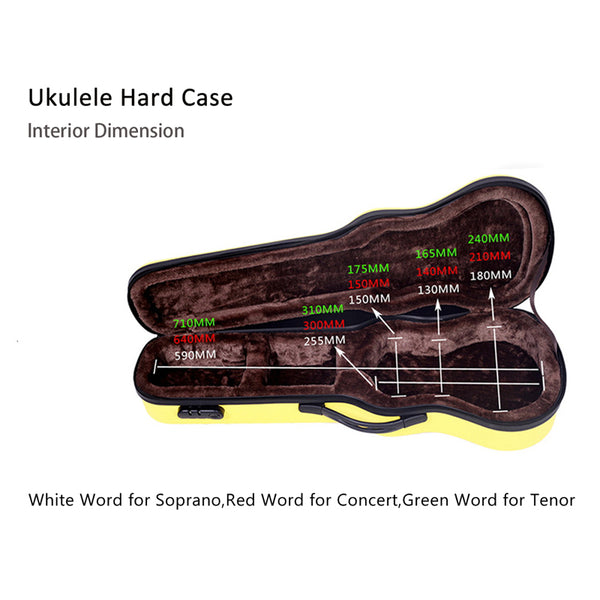 Mr Mai Ukulele Colorful Hard Case with Password Lock Concert/Tenor[Auto 40% Discount when order with Ukulele]