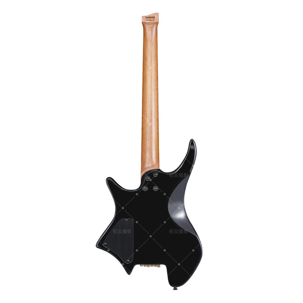Toreator PJ-22 Electric Guitar with Black Cylindrical Bridge, Black Glossy Double Pickups