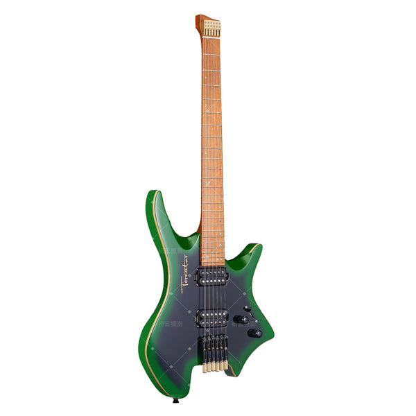 Toreator PJ-22 Electric Guitar with Black Cylindrical Bridge, Black Glossy Double Pickups