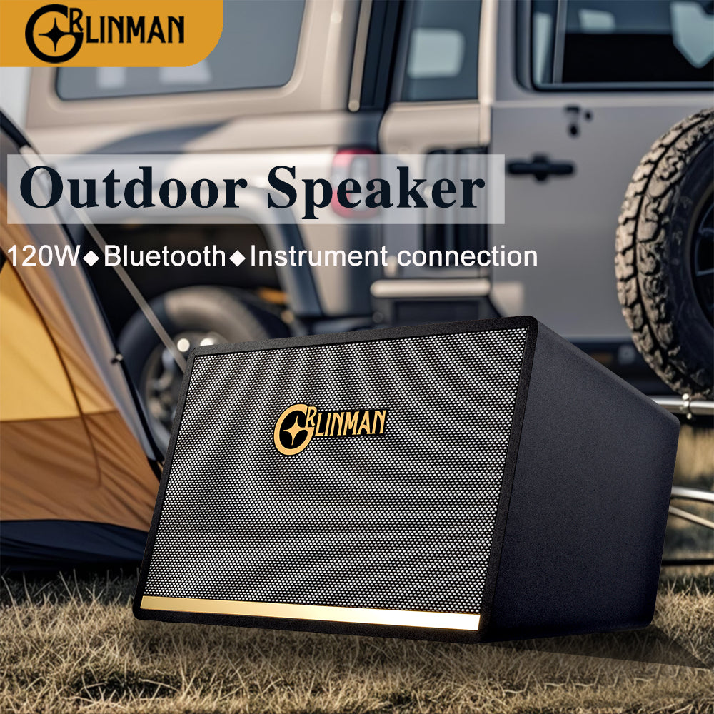 120W High-Power Outdoor Ukulele/Guitar Speaker - Professional Grade with Internal Recording & Live Streaming for KTV, Electric Wind Instrument