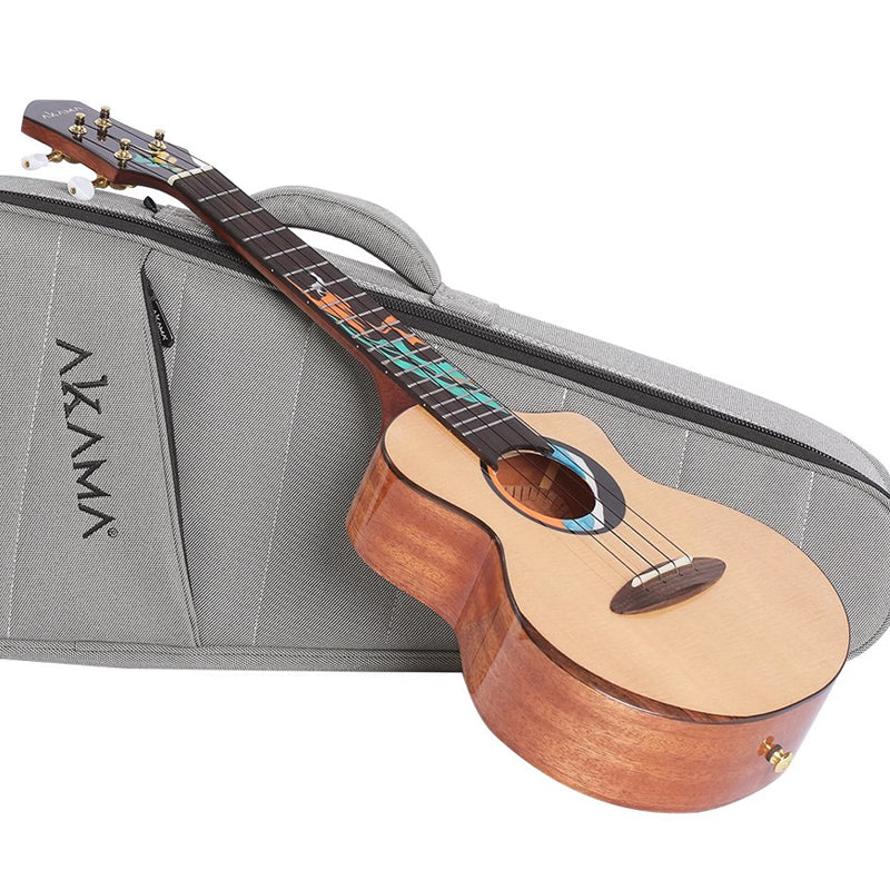 [New]Akama Concert/Tenor Solid Spruce Ukulele Gloss Finish with Bag