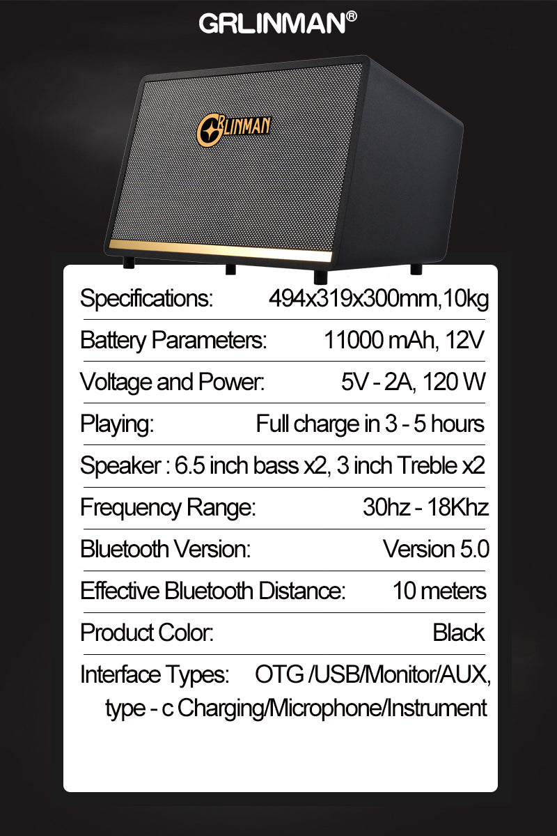 120W High-Power Outdoor Ukulele/Guitar Speaker - Professional Grade with Internal Recording & Live Streaming for KTV, Electric Wind Instrument