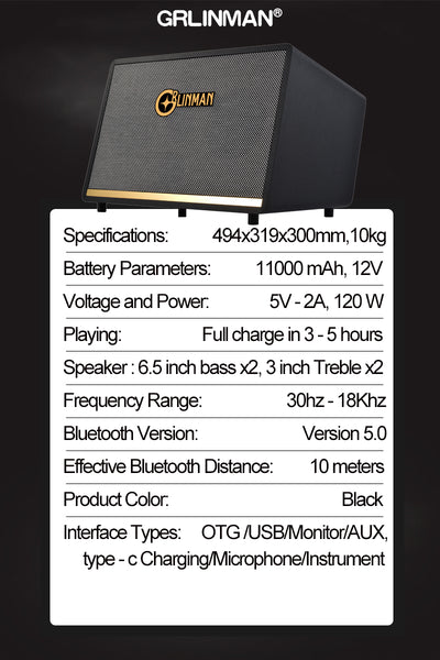 120W High-Power Outdoor Ukulele/Guitar Speaker - Professional Grade with Internal Recording & Live Streaming for KTV, Electric Wind Instrument