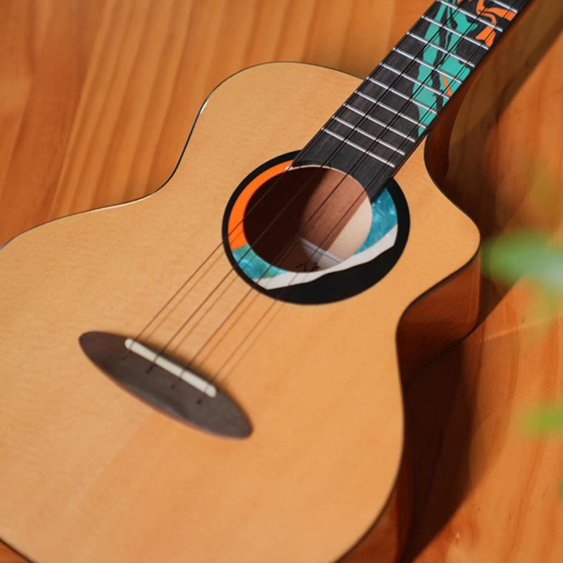 [New]Akama Concert/Tenor Solid Spruce Ukulele Gloss Finish with Bag