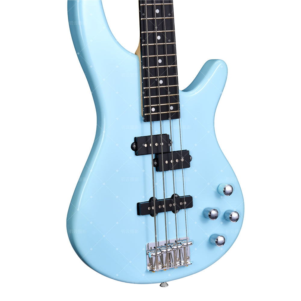 Toreator PJ-22 Bass Guitar with Techwood Fingerboard, 4-String Chrome Bridge & Black Matte Pickup
