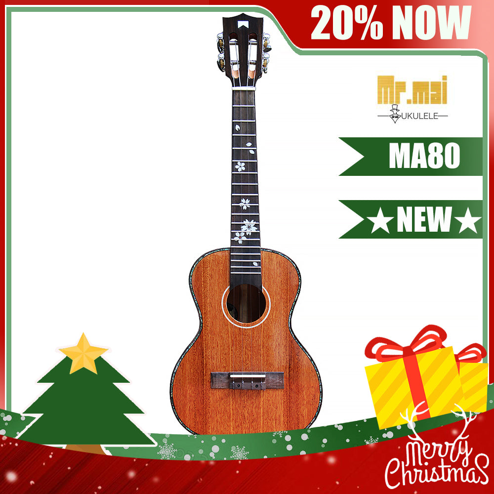 [New]MrMai MA80 Concert/Tenor All Solid Mahogany Ukulele Gloss Finish with Bag