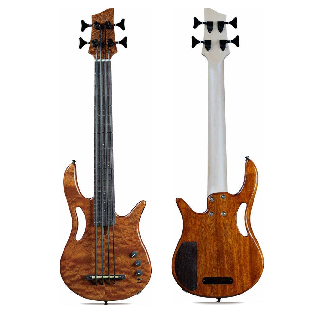 Travel Mini Bass Guitar 31.6 Inches Digital Pick Up 4 strings With Bag,strap,line