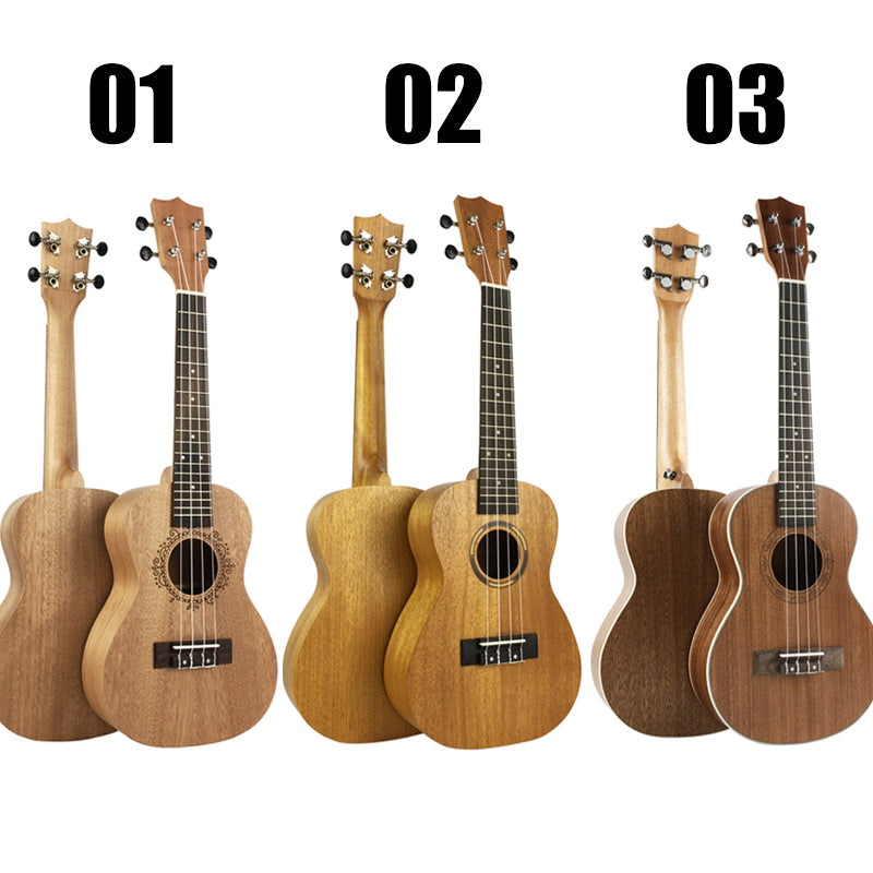 Soprano/Concert/Tenor Ukulele  21/23/26 Inch Mahogany With Bag,tuner,strap,capo