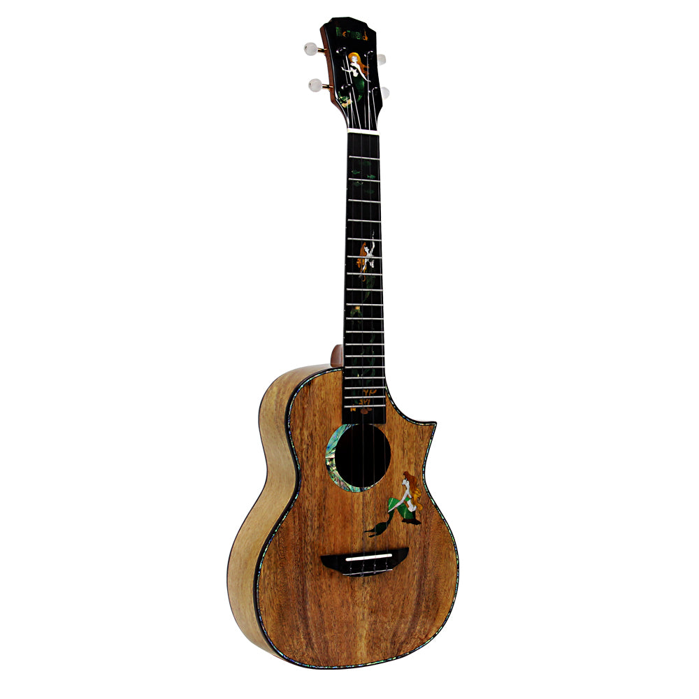 Mrmai Mermaid Ukulele Tenor Solid Mango wood Handcraft 4 Strings Gloss Finish with Hard Case