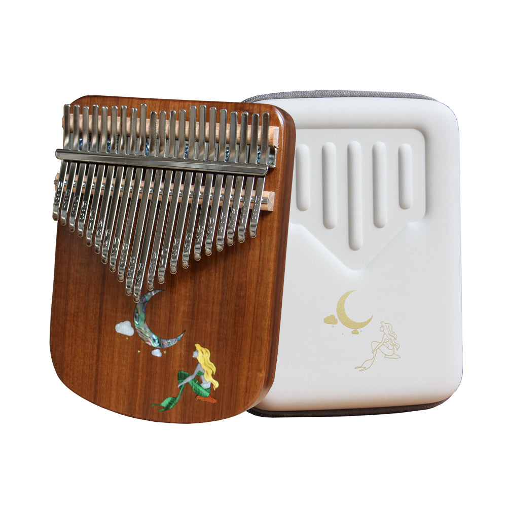 MrMai Mermaid Kalimba Thumb Piano 21 Keys, Portable Mbira Finger Piano Gifts for Kids and Adults Beginners Professional