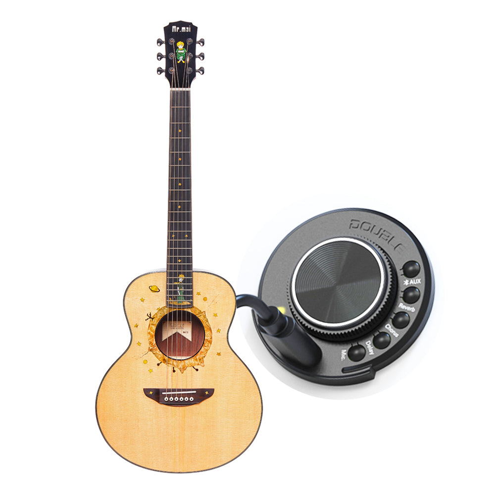 [New]« le petit prince »41 inches Acoustic Guitar B612# Gloss Finish with Bag