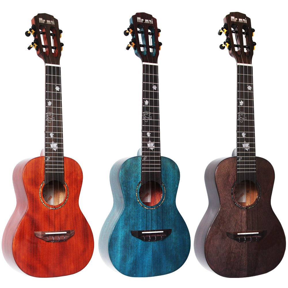 MrMai MA-60 Concert Ukulele 23 Inch Solid Mahogany wood Gloss Finish with Gig Bag