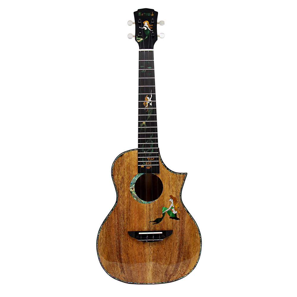 Mrmai Mermaid Ukulele Tenor Solid Mango wood Handcraft 4 Strings Gloss Finish with Hard Case