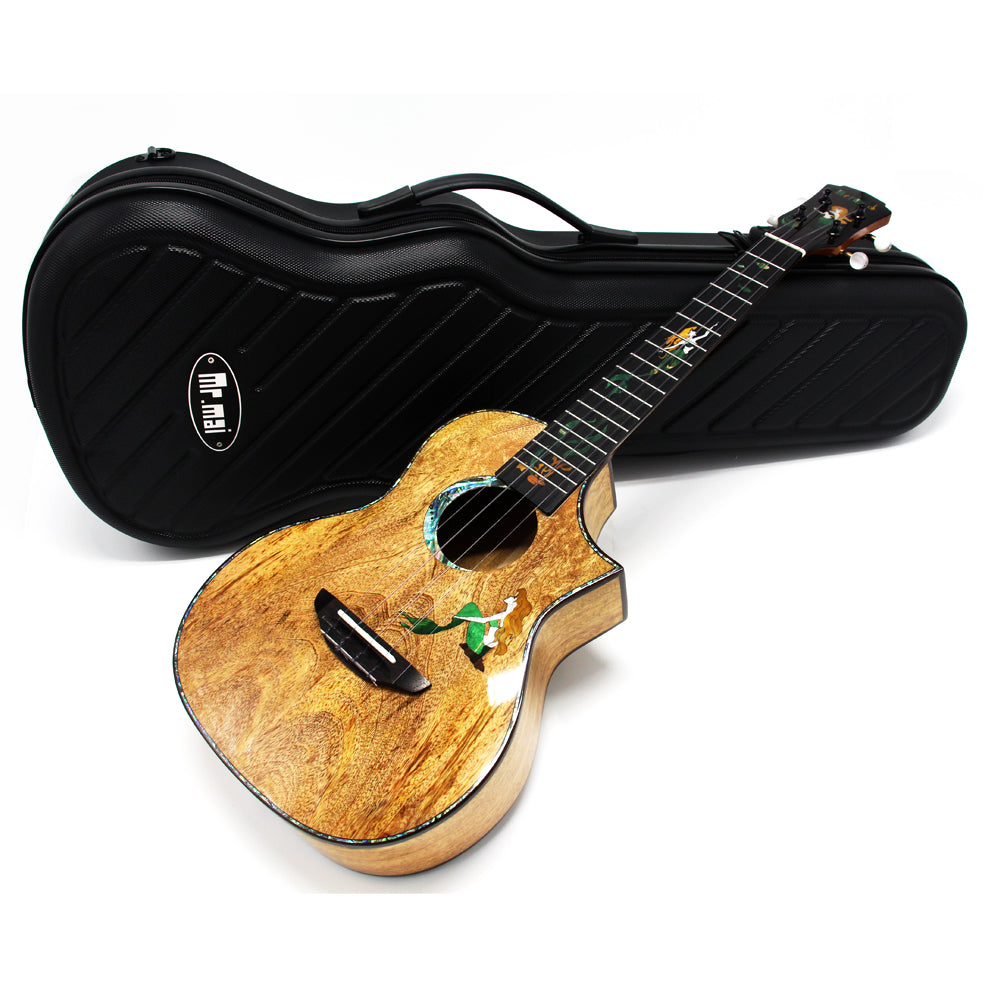 Mrmai Mermaid Ukulele Tenor Solid Mango wood Handcraft 4 Strings Gloss Finish with Hard Case