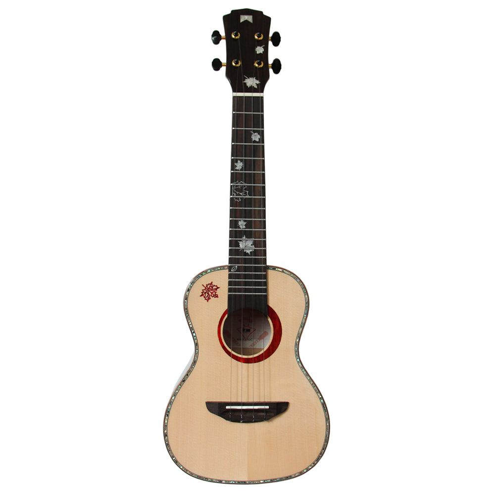 MrMai MD-C Concert Blue Ukulele Solid Spruce Gloss Finish With Hard Case