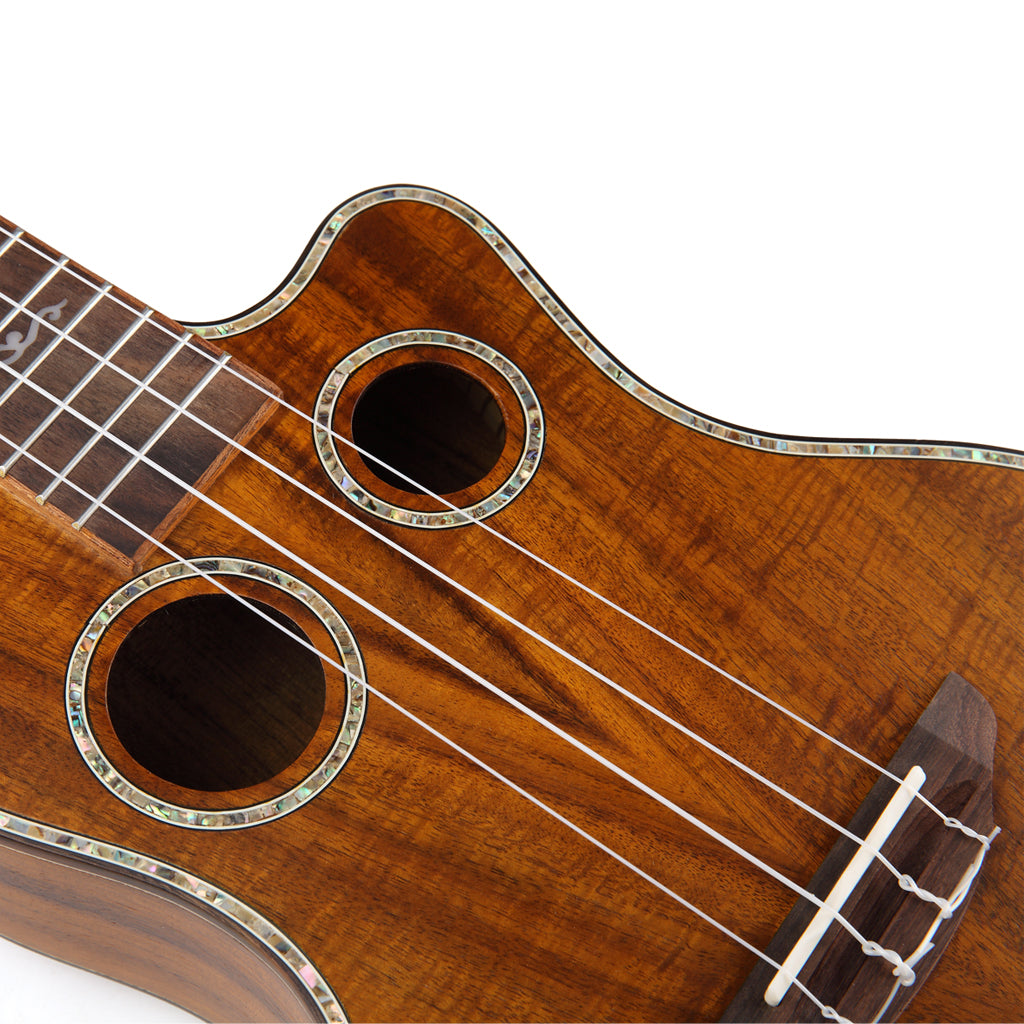 MrMai ML-T Tenor Ukulele Ukelele de madera de Koa de 26 pulgadas con funda, afinador, correa
