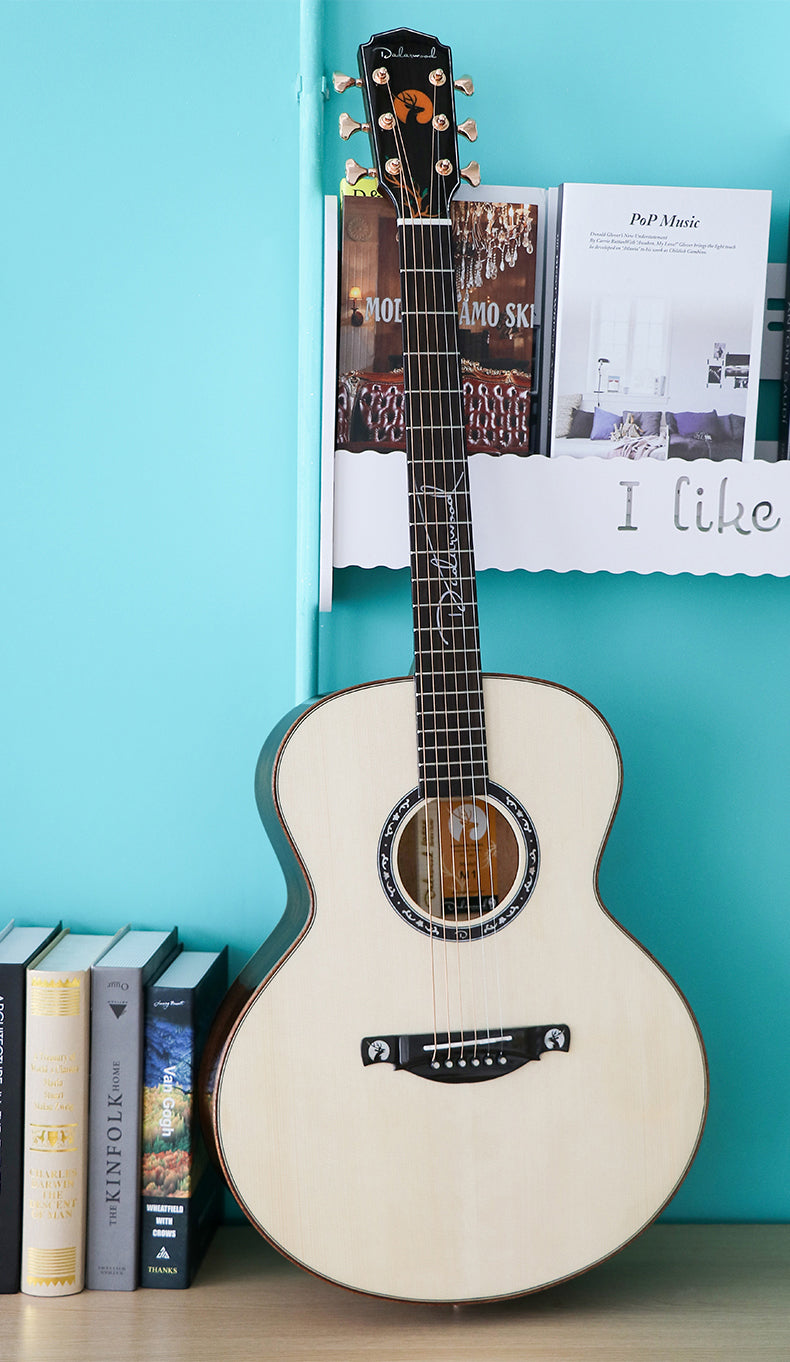 Top Solid Spruce 40/41 Inches Acoustic Guitar with Accessories Gloss Finish