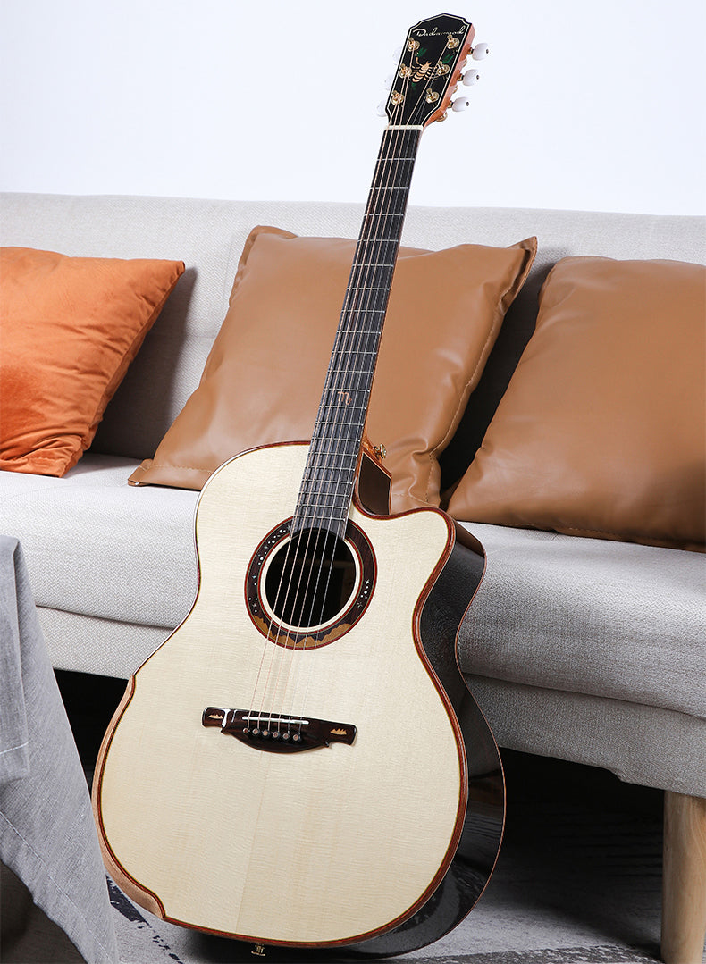 Twelve Constellations Top Solid Spruce 41 Inches Acoustic Guitar with Accessories Gloss Finish