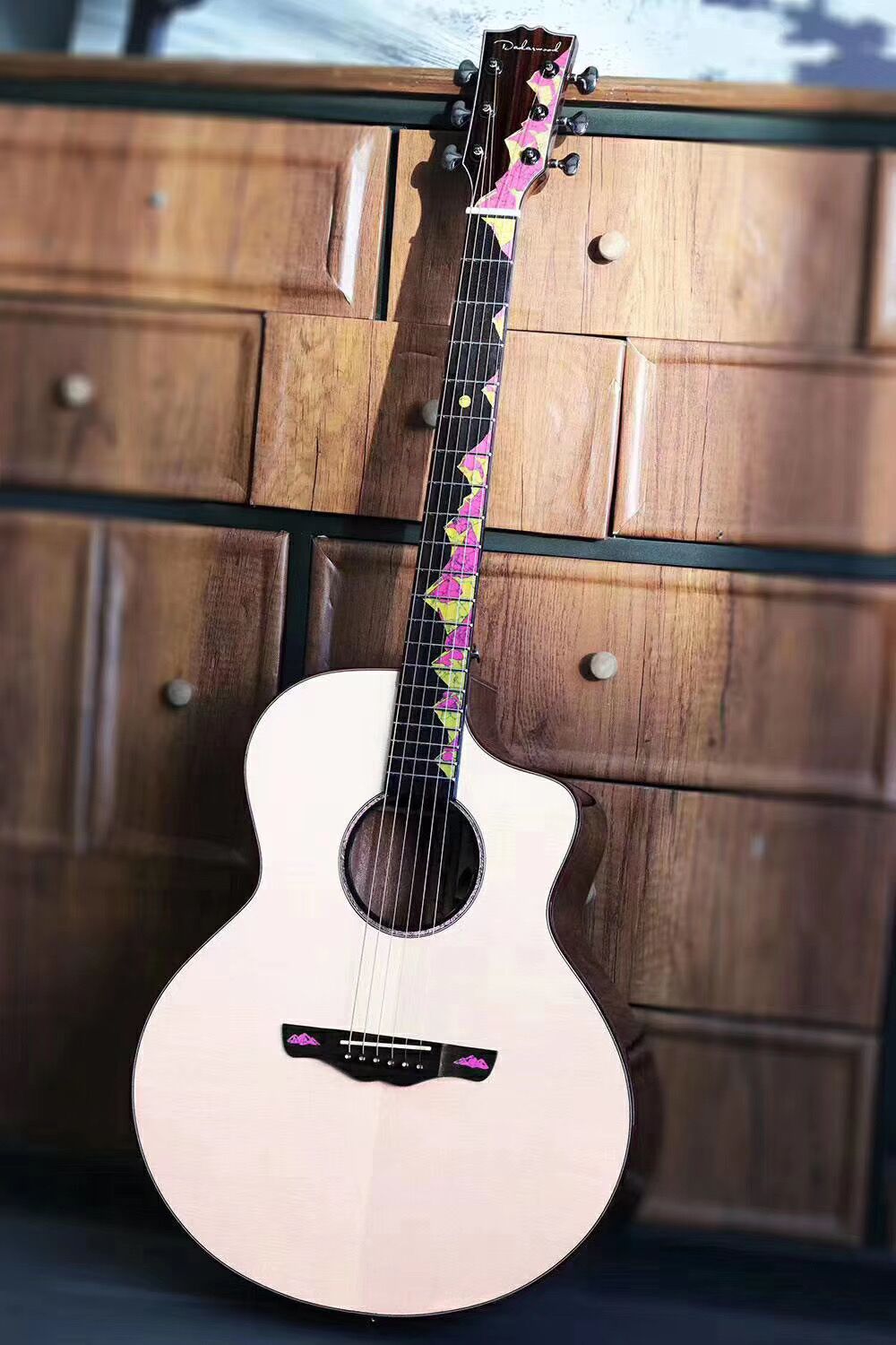 Top Solid Spruce 41 Inches Acoustic Guitar with Accessories Gloss Finish