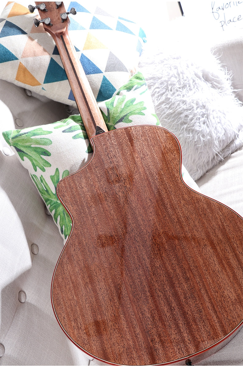 Top Solid Spruce 41 Inches Acoustic Guitar with Accessories Gloss Finish