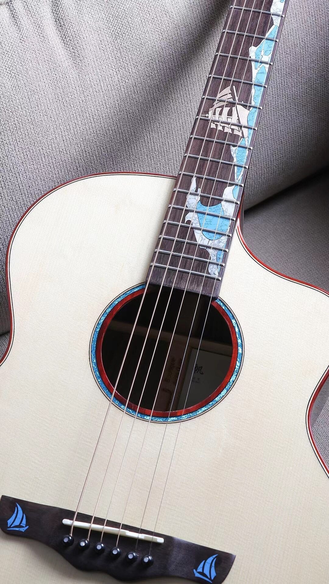 Top Solid Spruce 41 Inches Acoustic Guitar with Accessories Gloss Finish