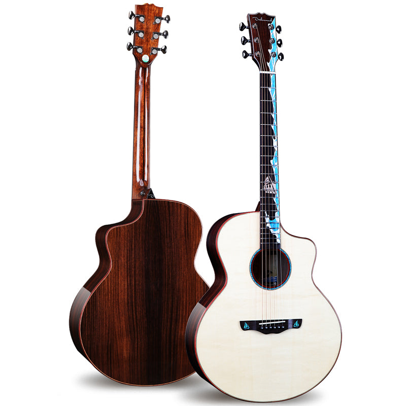 Top Solid Spruce 41 Inches Acoustic Guitar with Accessories Gloss Finish