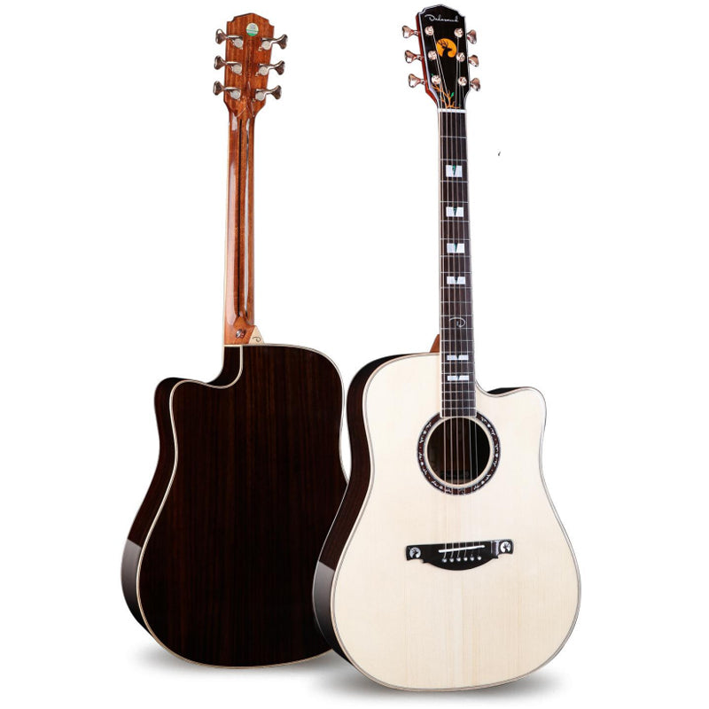 40 41 Inch Acoustic Guitar Waterproof Thicken Padded Bag Advanced Guitar Case with Double Strap and Outer Pockets (Coffee) 並行輸入 Acoustic Guitar 40-41 Inch Basswood Multicolor Optional with