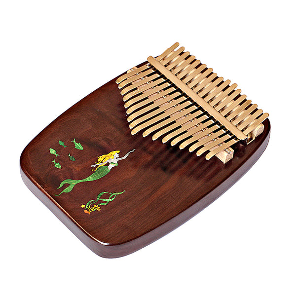 MrMai Mermaid Kalimba Thumb Piano 17 Keys, Portable Mbira Finger Piano Gifts for Kids and Adults Beginners Professional