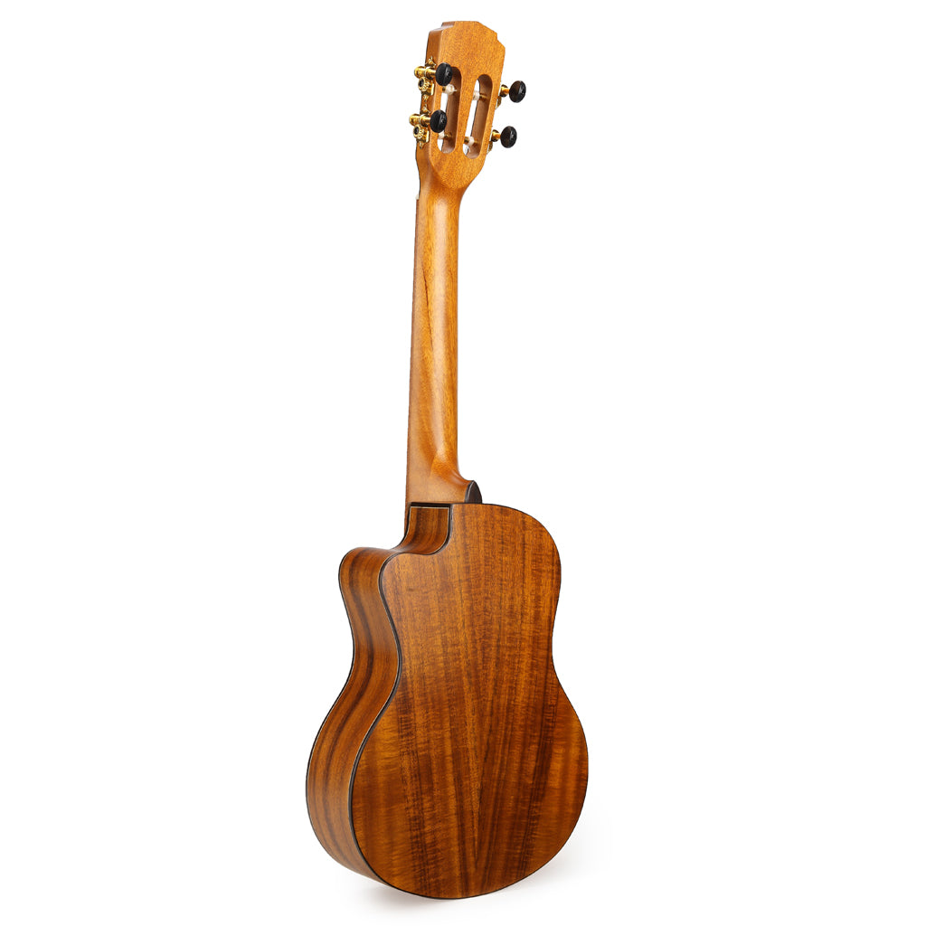MrMai ML-T Tenor Ukulele Ukelele de madera de Koa de 26 pulgadas con funda, afinador, correa