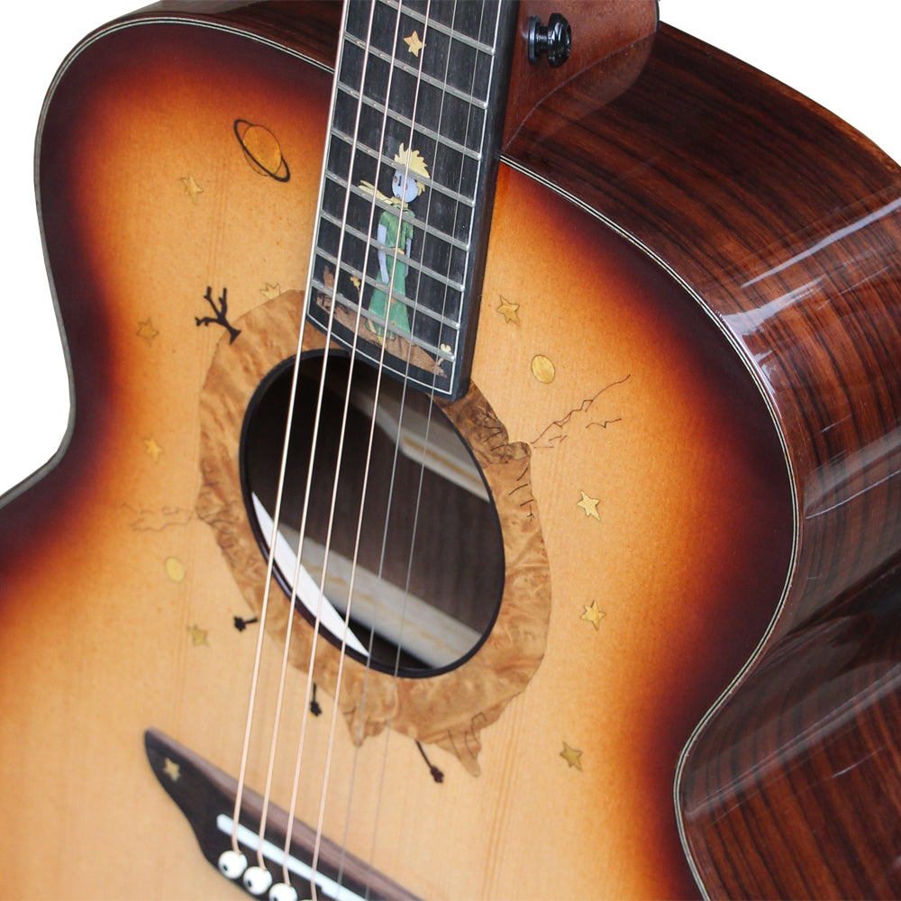 [New]« le petit prince »41 inches Acoustic Guitar B612# Gloss Finish with Bag