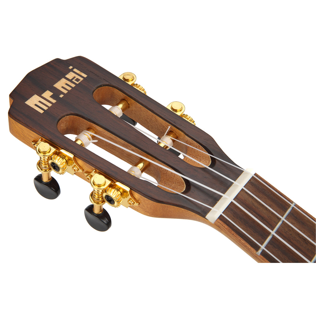 MrMai ML-T Tenor Ukulele Ukelele de madera de Koa de 26 pulgadas con funda, afinador, correa