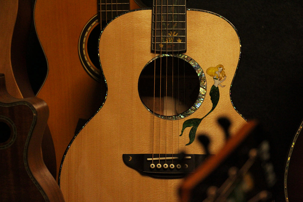 [New]Mermaid Guitar 36 inches Travel Guitar Gloss Finish with Bag