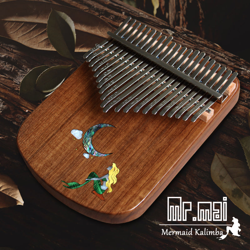 MrMai Mermaid Kalimba Thumb Piano 21 Keys, Portable Mbira Finger Piano Gifts for Kids and Adults Beginners Professional