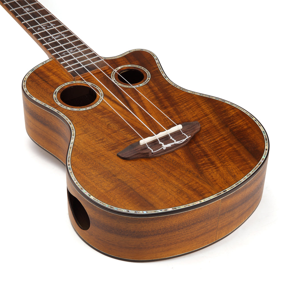 MrMai ML-T Tenor Ukulele Ukelele de madera de Koa de 26 pulgadas con funda, afinador, correa