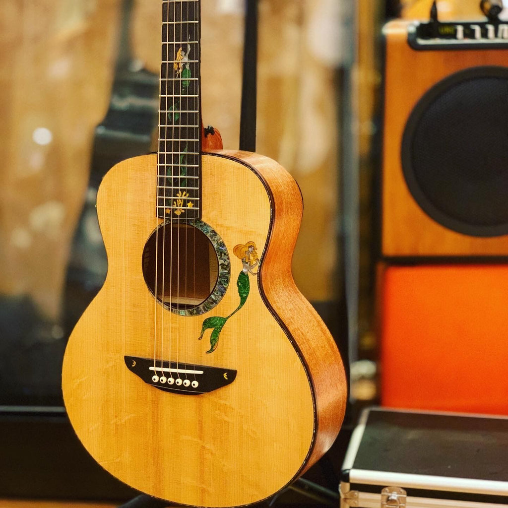 [New]Mermaid Guitar 36 inches Travel Guitar Gloss Finish with Bag