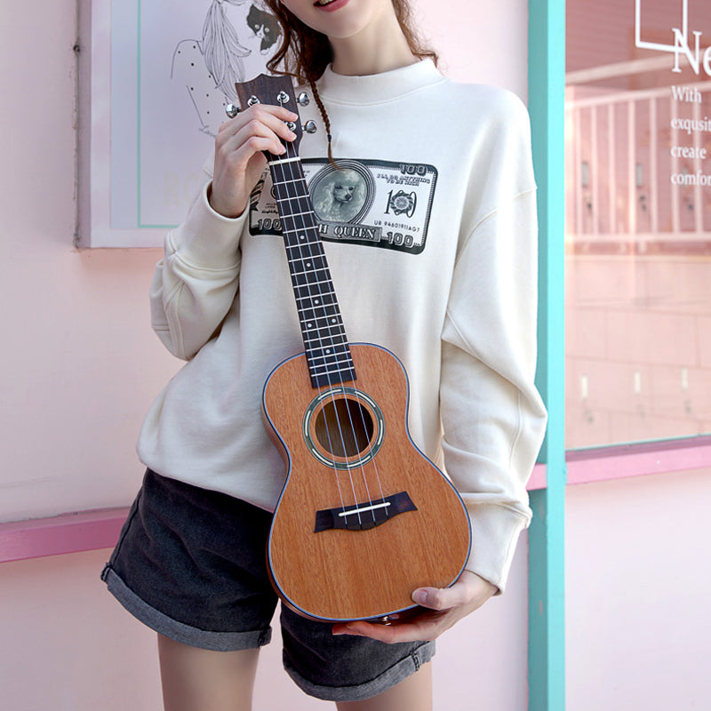 Concert/Tenor Ukulele  23/26 Inch Solid Mahogany With Bag,tuner,strap,capo