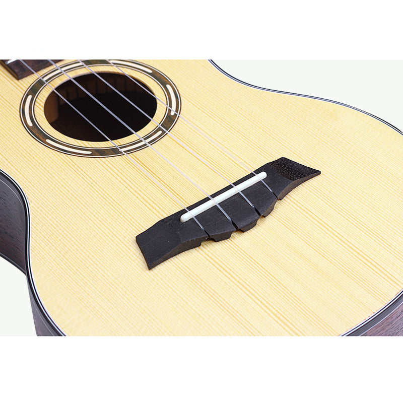 Concert/Tenor Ukulele 23/26 Inch Solid Spruce With Bag,tuner,strap,capo